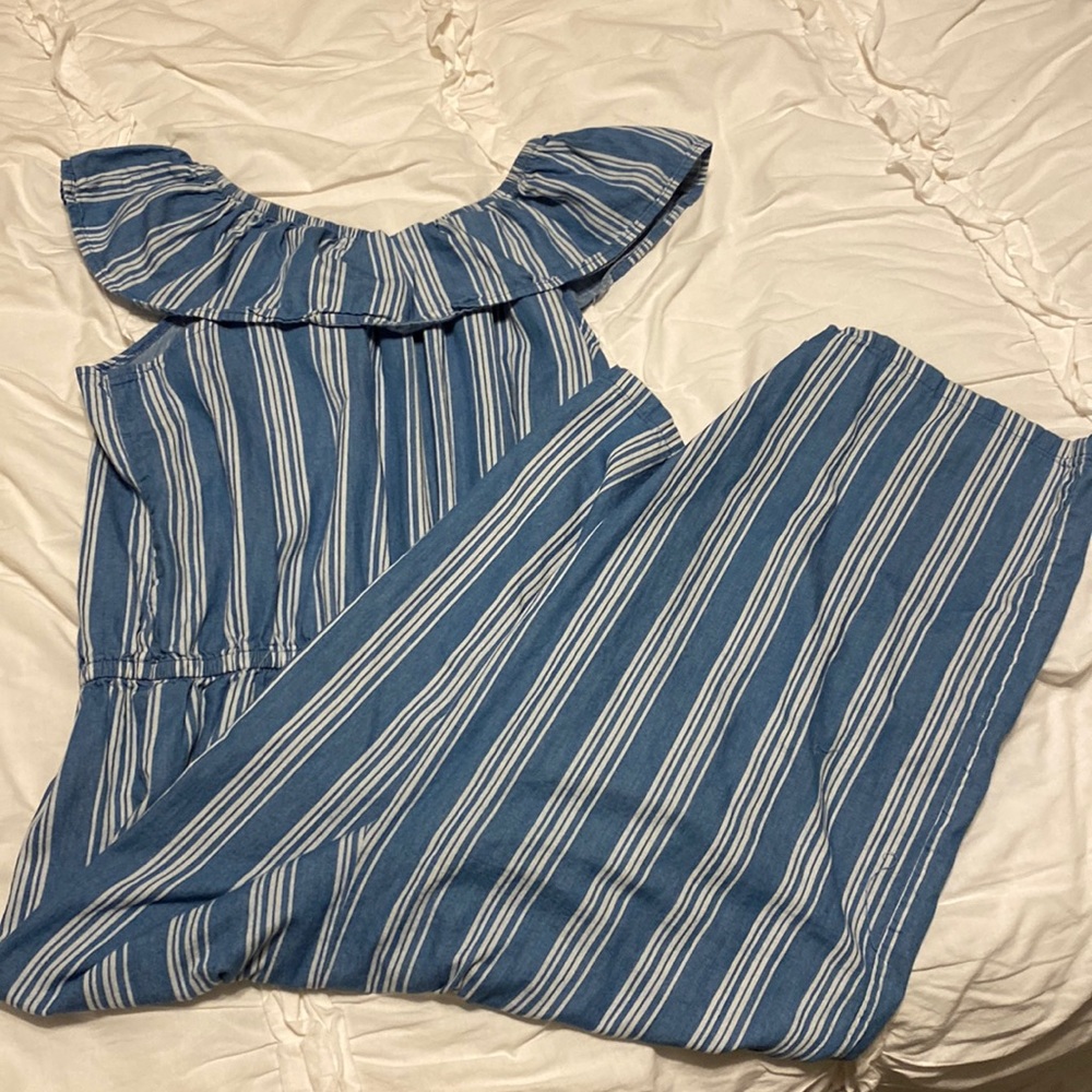 super cute stripes linnen romper